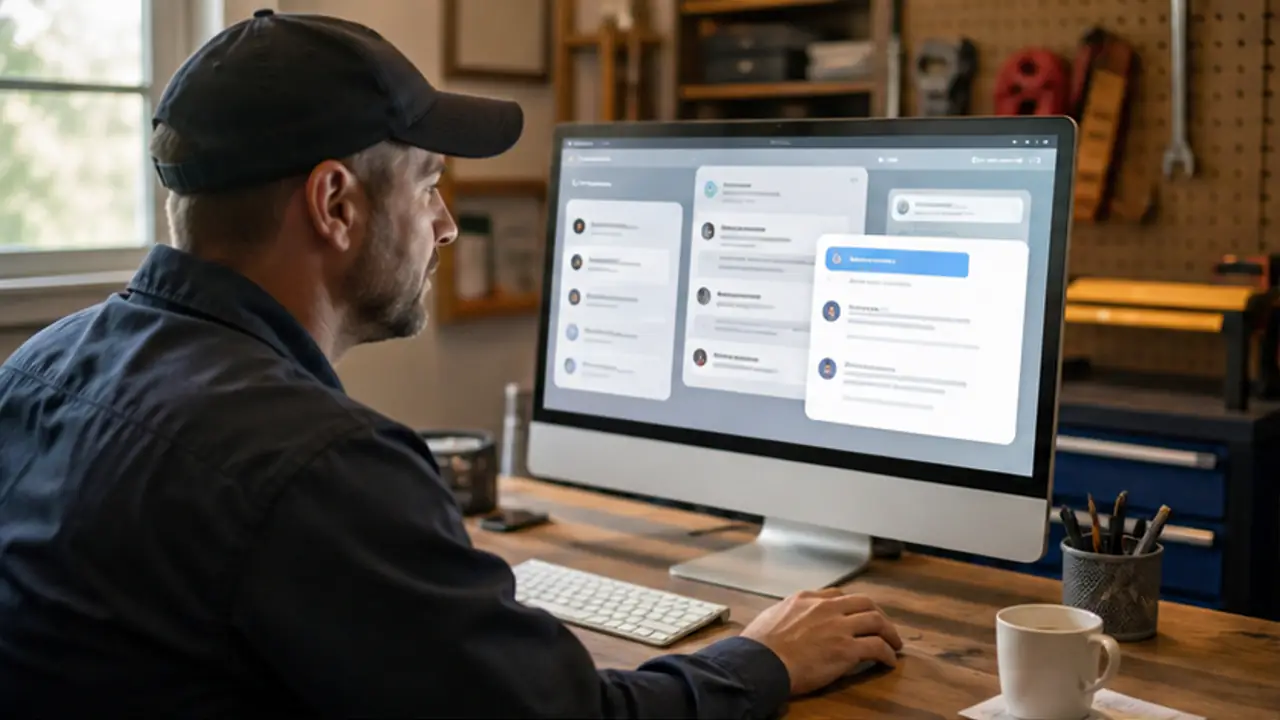 Automated Lead Response: A Practical Guide for Service Businesses. service-business professional handling a new customer lead.