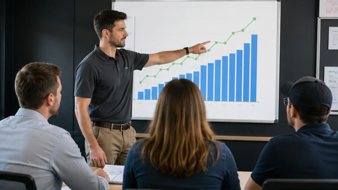 Lead Generation vs Lead Response: Where Contractors Should Spend First. field-service contractor reviewing a customer inquiry at a job site.
