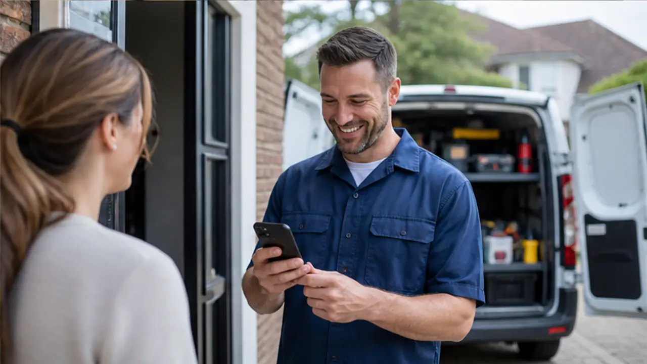 Plumber Auto-Response for Yelp and Thumbtack: Book More Jobs Without Missing Leads. plumbing professional handling a residential service request.